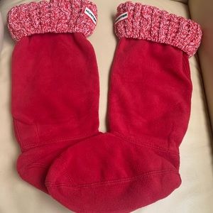 NWB HUNTER Red/White Boot Socks For The Original Tall Size Medium 5-7